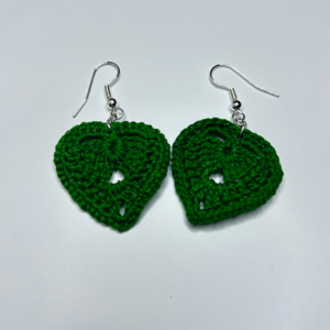 Heart-shaped Crochet Earrings