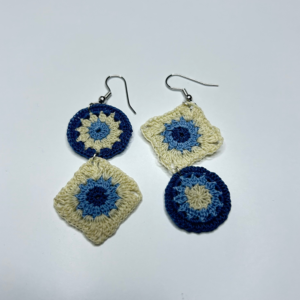 Square_Circle Crochet Earrings